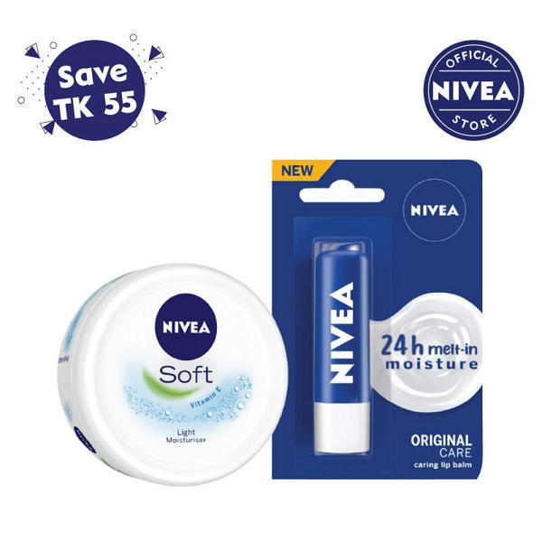 Picture of Nivea Soft Cream 50ml + Nivea Original Care Lip Balm 4.8g