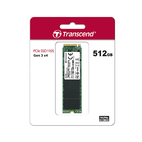 Picture of Transcend 512GB 110S NVMe M.2 2280 PCIe Gen3x4 Internal SSD