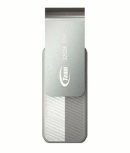 Picture of Team C142 32GB USB 2.0 Stainless Steel Rotational Cap Flash Drive