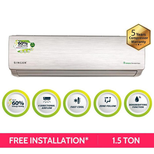 Picture of Air Conditioner 1.5 Ton SINGER Green Inverter-18XA82GRIGT