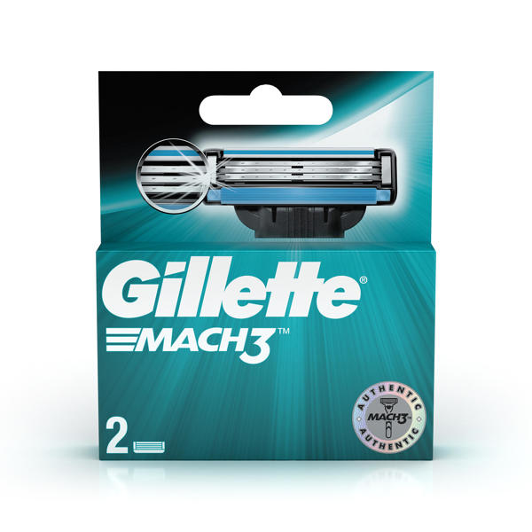 Picture of Gillette Mach 3 Manual Shaving Razor Blades - 2s Pack (Cartridge)