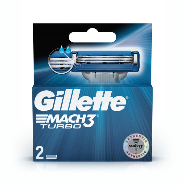 Picture of Gillette Mach3 Turbo Manual Shaving Razor Blades - 2s Pack (Cartridge)