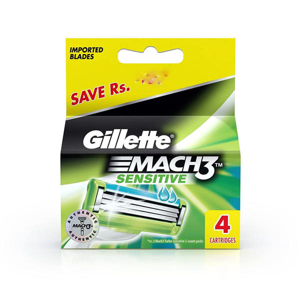 Picture of Gillette Mach3 Sensitive Blades - 4 Cartridges