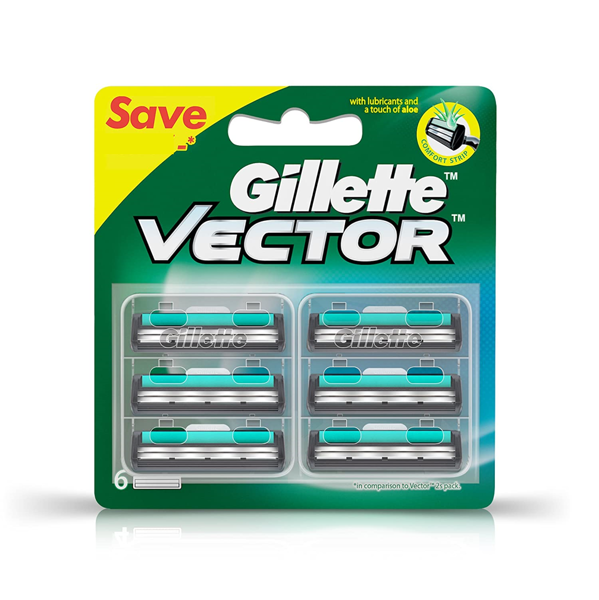 Picture of Gillette Vector Shaving Razor Blades - 6 Cartridge