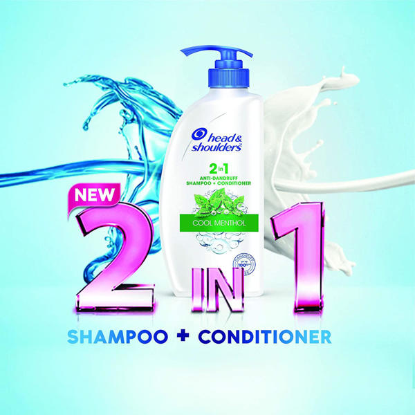 Picture of Head & Shoulders 2-in-1 Cool Menthol Anti Dandruff Shampoo + Conditioner for Women & Men, 650ML