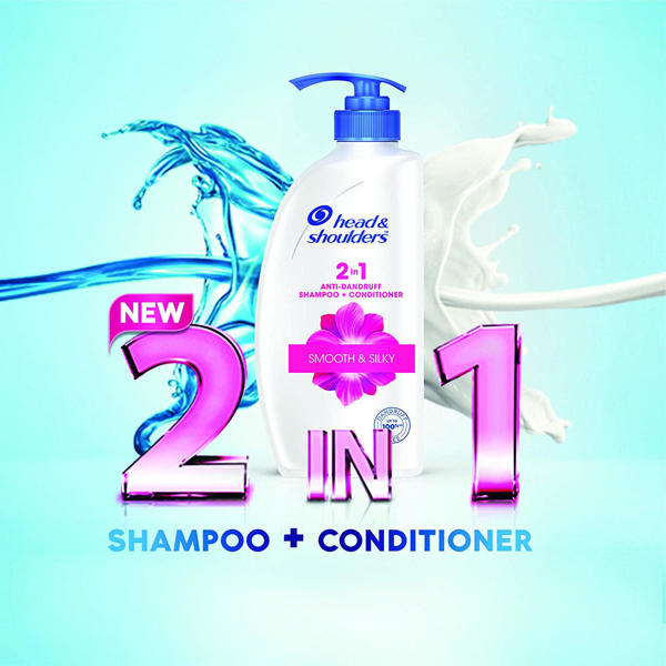 Picture of Head & Shoulders 2-in-1 Smooth and Silky Anti Dandruff Shampoo + Conditioner for Women & Men, 650ML