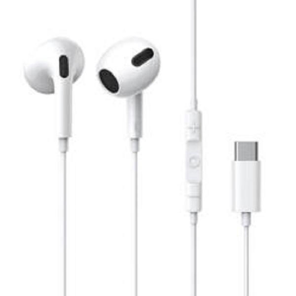 Picture of Baseus encok c17 in-ear wired headphones with usb type c microphone white (NGCR010002)