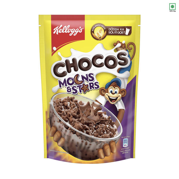 Picture of Kellogg's Chocos Moon & Stars Chocolate Breakfast Cereal 375gm