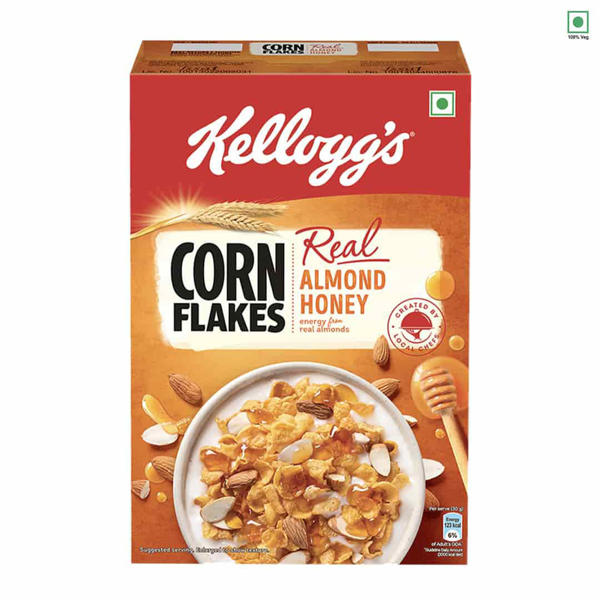 Picture of Kellogg's Corn Flakes Real Almond Honey Breakfast Cereal 300gm