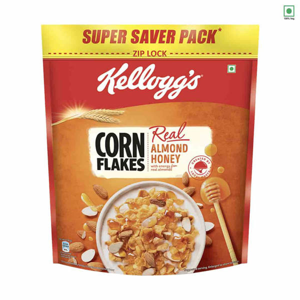 Picture of Kellogg's Corn Flakes Real Almond Honey Breakfast Cereal 1 kg