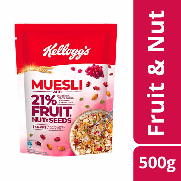Picture of Kellogg's Muesli Fruit, Nut & Seed Breakfast Cereal 500gm