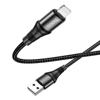 Picture of Hoco X50 Excellent Lightning Braided Charging Cable - Black