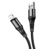 Picture of Hoco X50 Excellent Lightning Braided Charging Cable - Black
