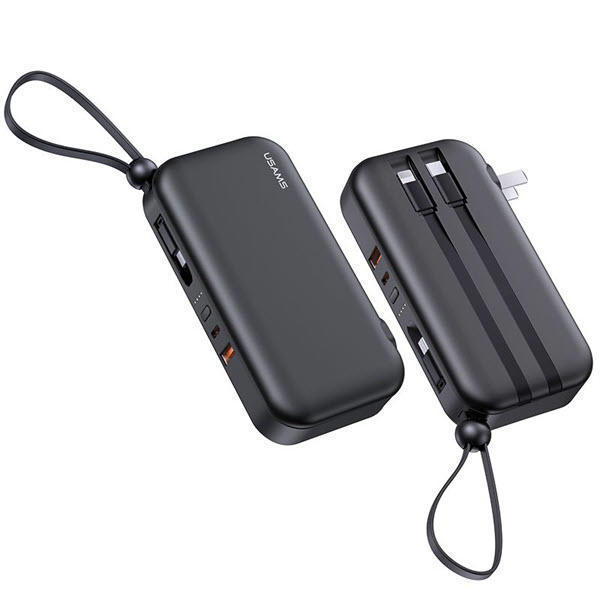 Picture of USAMS CD172 10000mAh 20W 3IN1 Quick Charge Wall Charger Power Bank With Cables