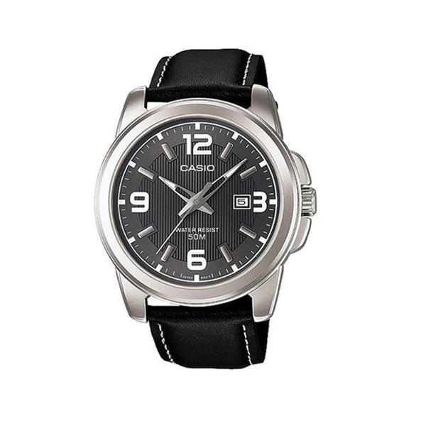 Picture of CASIO MTP-1314L-8AVDF Men's Black Dial Leather Band Watch