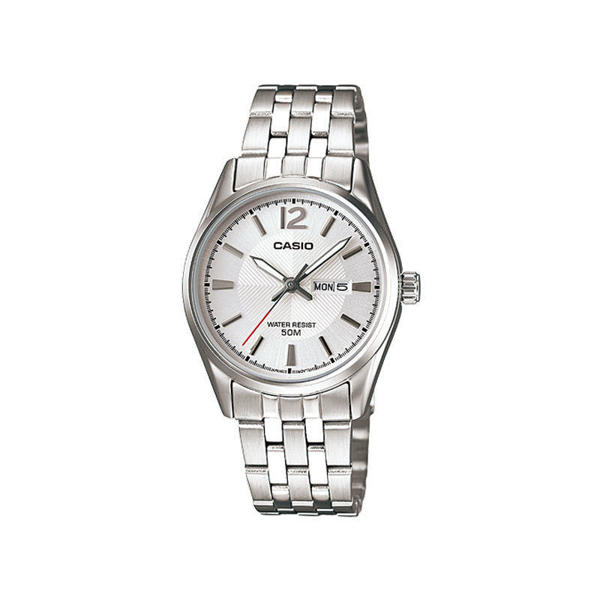 Picture of Casio MTP-1335D-7AVDF Enticer Date Chain White Dial Watch for Men