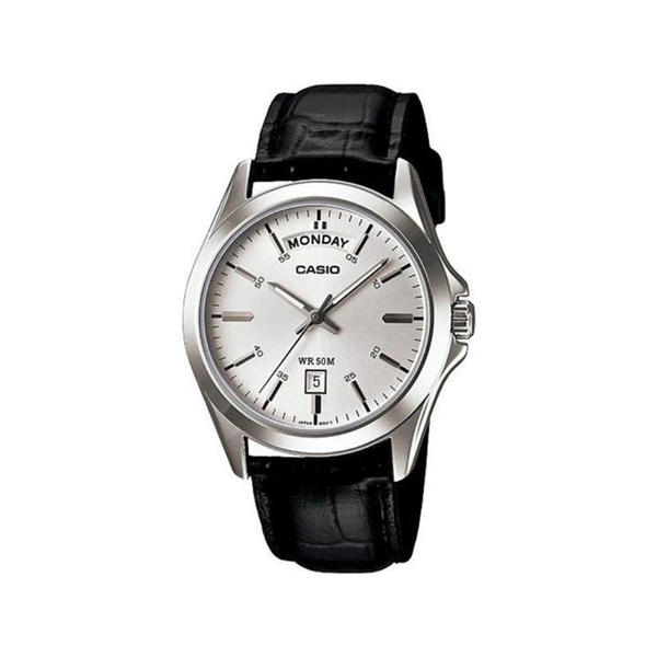 Picture of Casio Men's MTP-1370L-7AVDF Analog Enticer Day Date Black Leather Belt Watch