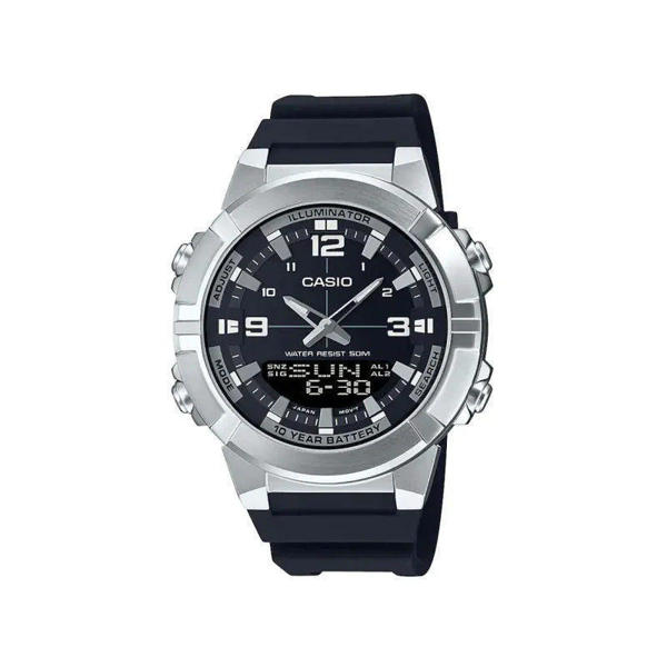 Picture of Casio AMW-870-1AVDF Illuminator Dual Time Fiber Belt Watch