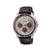 Picture of Casio MTP-1374L-7A1VDF Enticer Multifunction Brown Leather Belt Men's Watch