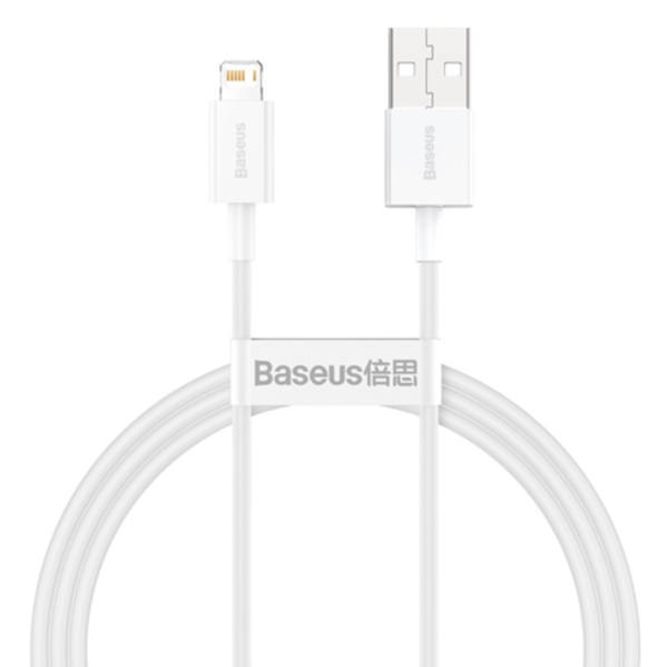 Picture of Baseus Superior Series Fast Charging Data Cable USB to iP 2.4A 1m White