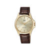 Picture of Q&Q QA06J100Y Golden Dial Analog Leather Belt Watch for Men