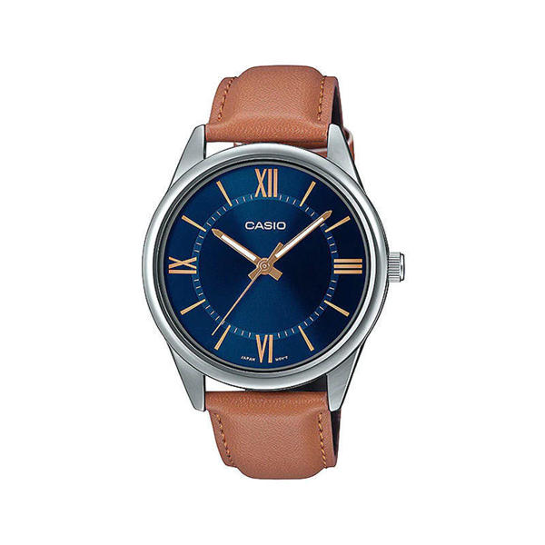 Picture of Casio Analog Brown Belt Blue Dial Men’s Watch (MTP-V005L-2B5UDF)