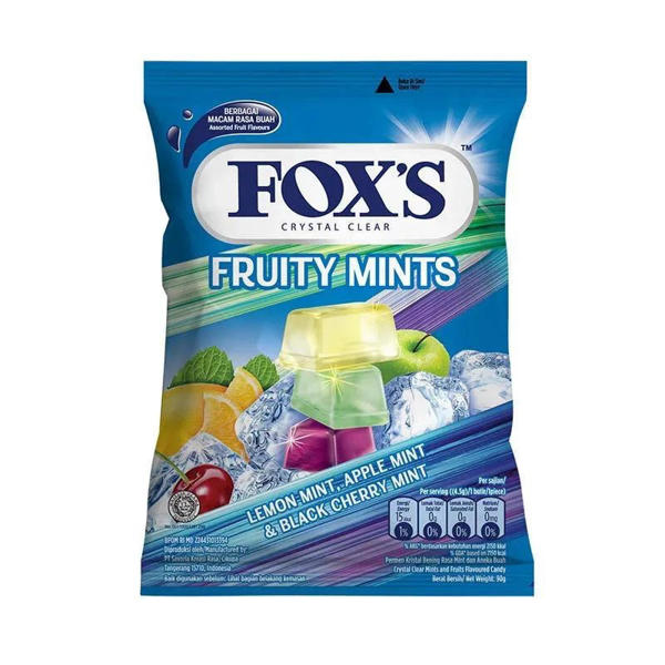 Picture of Fox's Crystal Clear Fruity Mints Candy 90gm Pouch