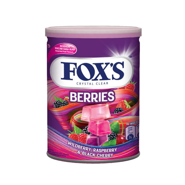 Picture of Fox's Crystal Clear Berries Candy 180gm Can