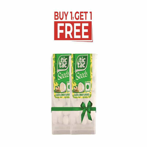 Picture of Tic Tac Seeds Elaichi & Ginger Flavoured Mouth Freshner 7.2g (Buy 1, Get 1 Free Offer)