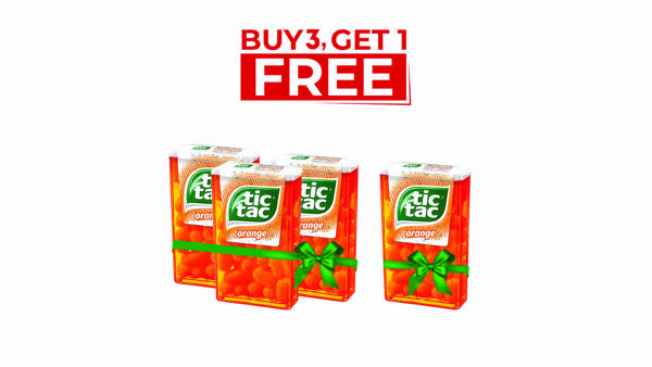 Picture of Tic Tac Orange Mouth Freshner 7.2gm (Buy 3, Get 1 Free Offer)