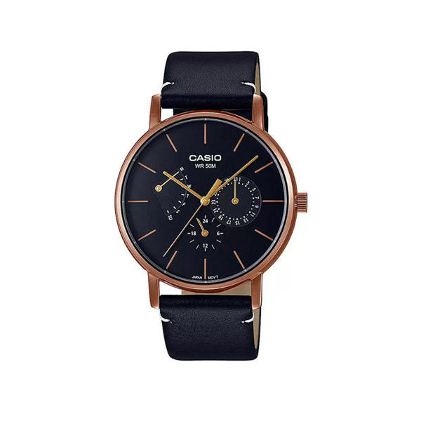 Picture of Casio Enticer MTP-E320RL-1EVDF Leather Black Belt Watch