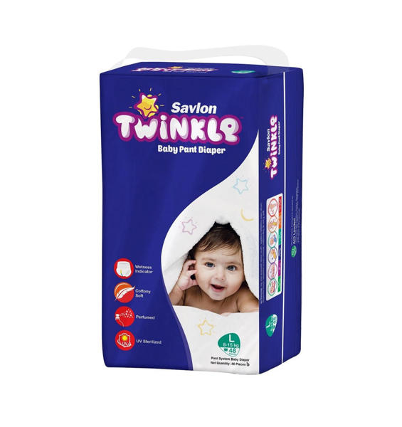 Picture of Savlon Twinkle Baby Pant Diaper Large 48 pcs