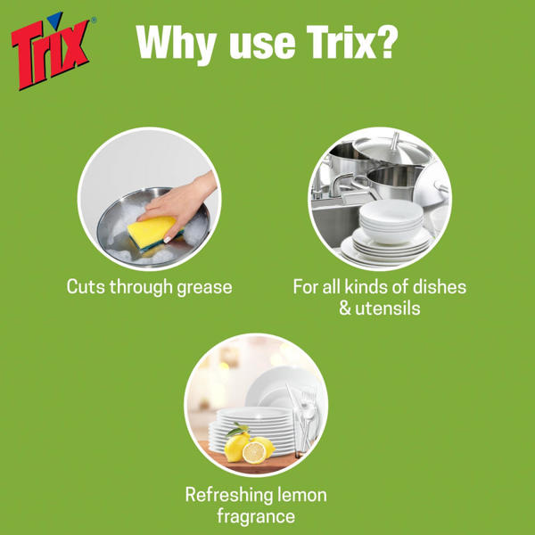 Picture of Trix Dishwashing Liquid Bottle Lemon Fragrance 1L