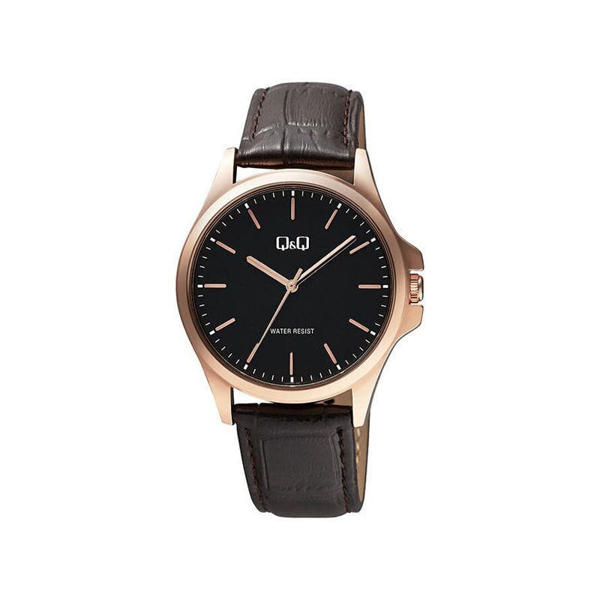 Picture of Q&Q QA06J102Y Black Dial Analog Leather Belt Watch for Men