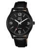 Picture of Q&Q S00A-008PY Superior Black Dial Analog Leather Belt Watch for Men