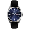 Picture of Q&Q Superior Black Leather Strap Blue Dial Watch (S284J302Y)