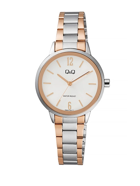 Picture of Q&Q Dual Tone Chain Watch for Women (QB97J411Y)