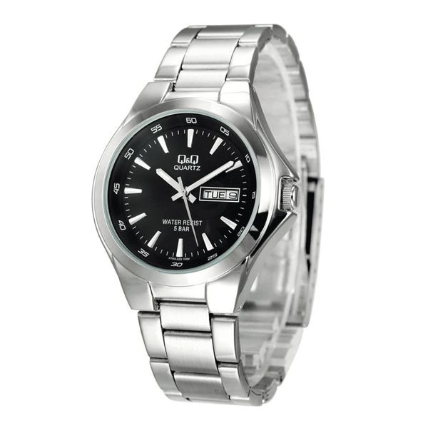 Picture of Q&Q Date Black Dial Chain Watch for Men (A164J202Y)