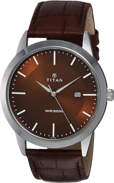 Picture of Titan 1584SL04 Analog with Date Brown Dial Leather Watch for Men