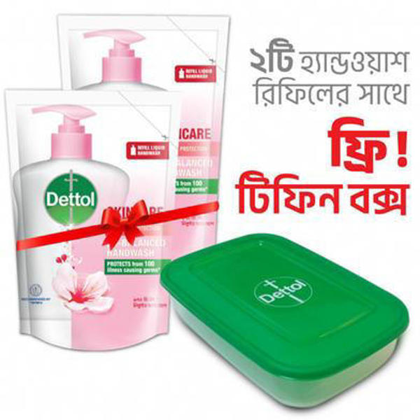 Picture of Dettol Handwash 170 ml Refill Poly Skincare X 2 (Free Tiffin Box)