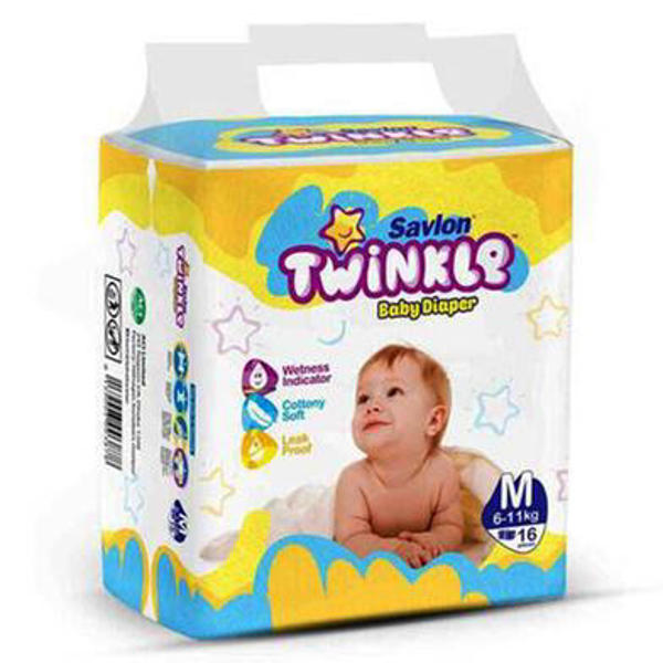 Picture of Savlon Twinkle Baby Belt Diaper Medium 16 pcs
