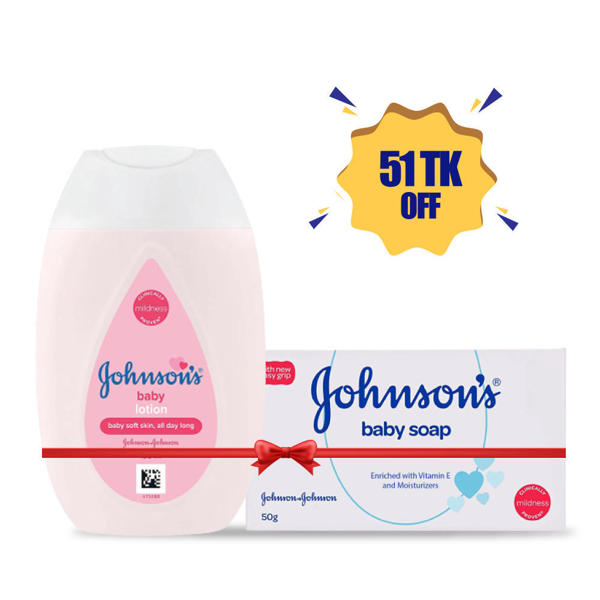 Picture of Johnson's Baby Lotion 100ml + Johnson's Baby Soap 50 gm