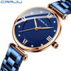 Picture of CRRJU 2178 Fashion Luxury Casual Quartz Ladies Stainless Steel Watch- Blue