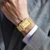 Picture of CRRJU 2197 Stylish Square Top Brand Luxury Quartz Watch- Gold
