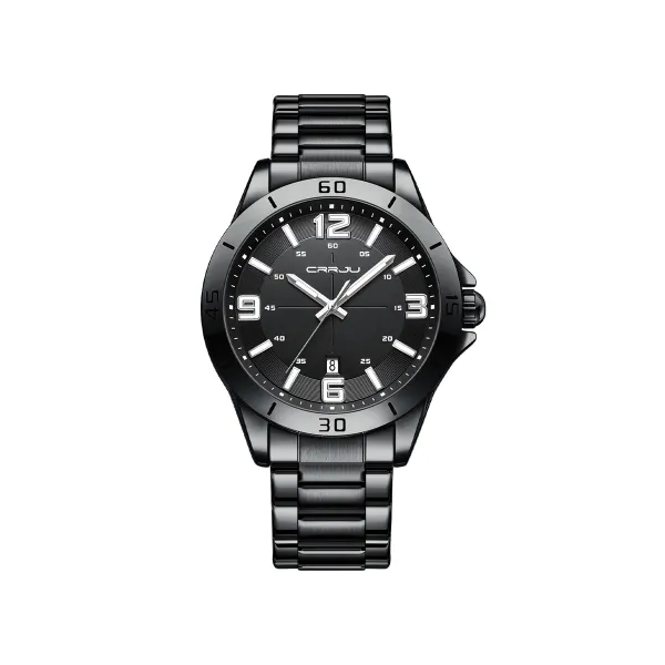Picture of CRRJU 5003 Luxury Design Stainless Steel Watches Men’s Quartz Luminous Clock - Black