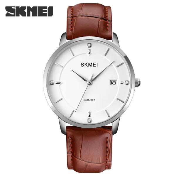 Picture of SKMEI 1801 Fashion Quartz Watch For Men – Brown & Silver