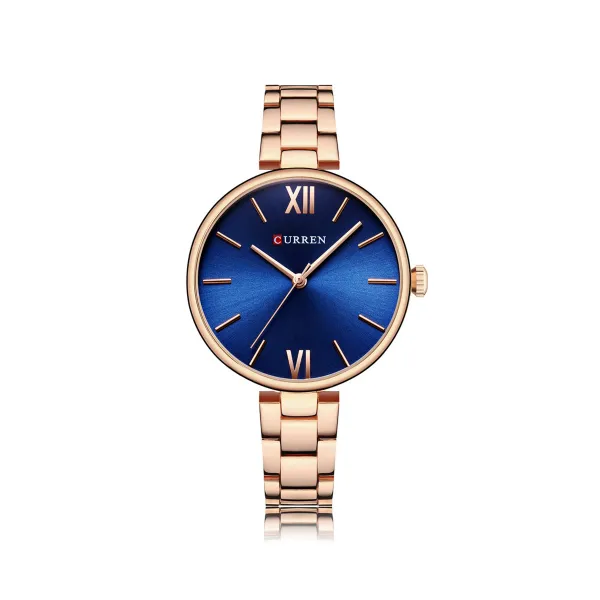 Picture of CURREN 9017 Luxury Brand Watch – For Women –Rose Gold & Blue