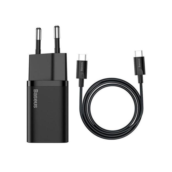 Picture of Baseus 25W Super Si 1C Quick Charger with Type-C Cable - Black