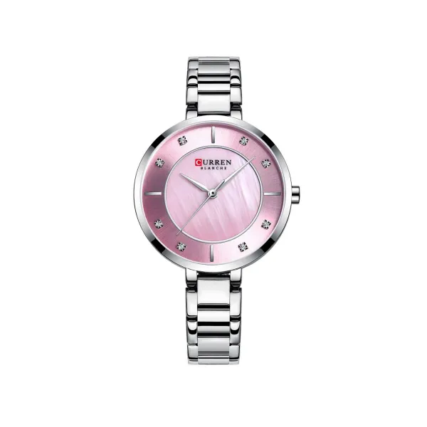 Picture of CURREN C9051L Quartz Stainless Steel Strap Women Wristwatch –  Silver & Pink