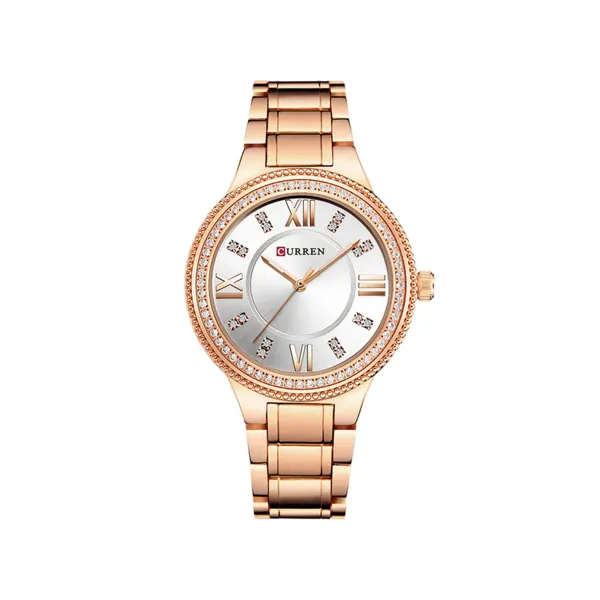 Picture of CURREN C9004L Stainless Steel Watch for Women – Rose Gold & White